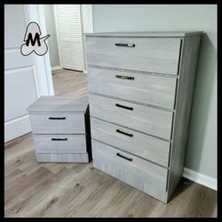 NEW TALL CHEST WITH A NIGHT STAND 😊 ASSEMBLED