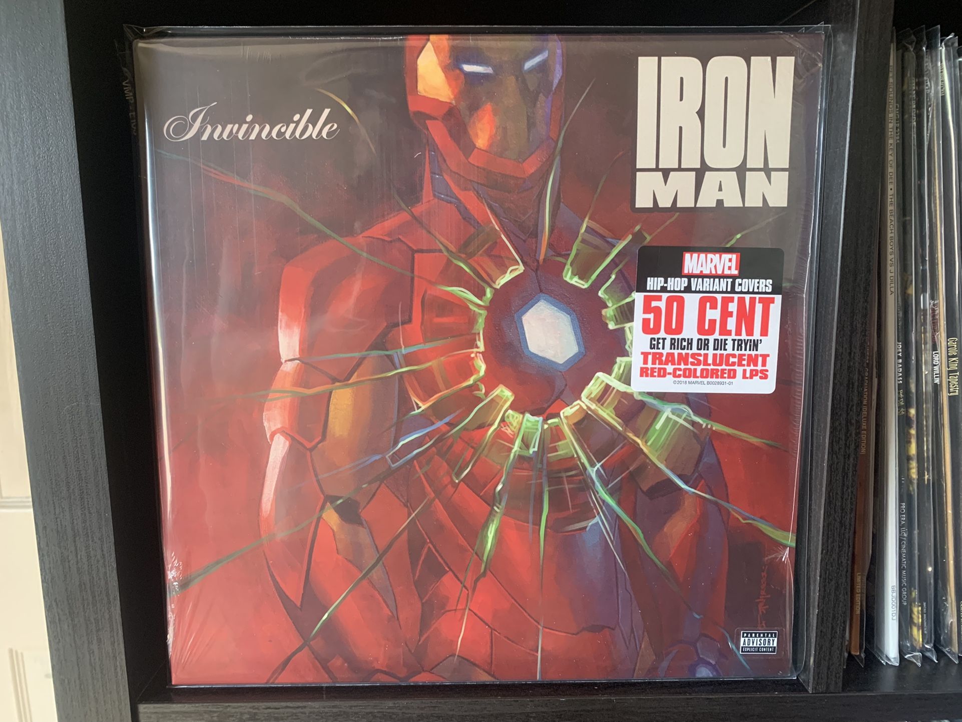 50 Cent Get Rich Or Die Tryin’ Marvel Ironman Limited Edition Clear Red Vinyl Record
