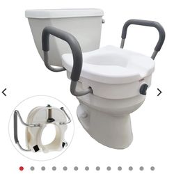 CAREX E-Z LOCK™ LOCKING RAISED TOILET SEAT WITH ARMRESTS