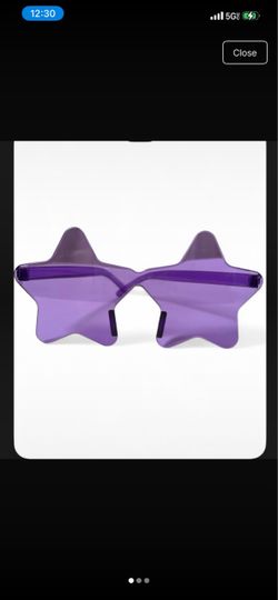 Purple Star-Shaped Novelty Sunglasses