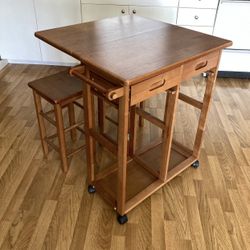 Portable Foldable Kitchen Dining Table With Stools