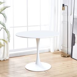 Table 31.5" top White Round Dining Table Kitchen table bistro table NEW CONDITION