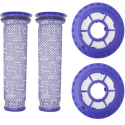 Dyson HEPA Filters - 2 Pack Post Filters & 2 Pack Pre Filters Replacement for Dyson DC41 DC65 DC66 UP13 UP20 UP30 Animal, Multi Floor and Ball Vacuum 