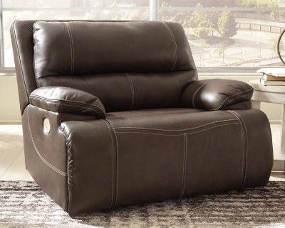 Ricmen Oversized Dual Power Leather Recliner
