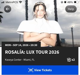 Selling Rosalia Tickets