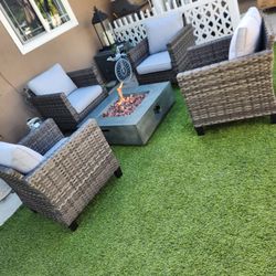 New fire pit patio set/ Outdoor Furniture/ Conversation Set