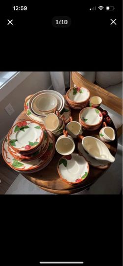 52 piece vintage Franciscan Apple dinnerware set