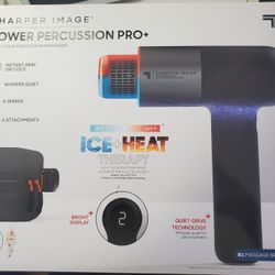 NEW Sharper Image Power Percussion Pro+ Hot & Cold Massage Gun