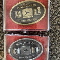 John Deere Ornaments Pair