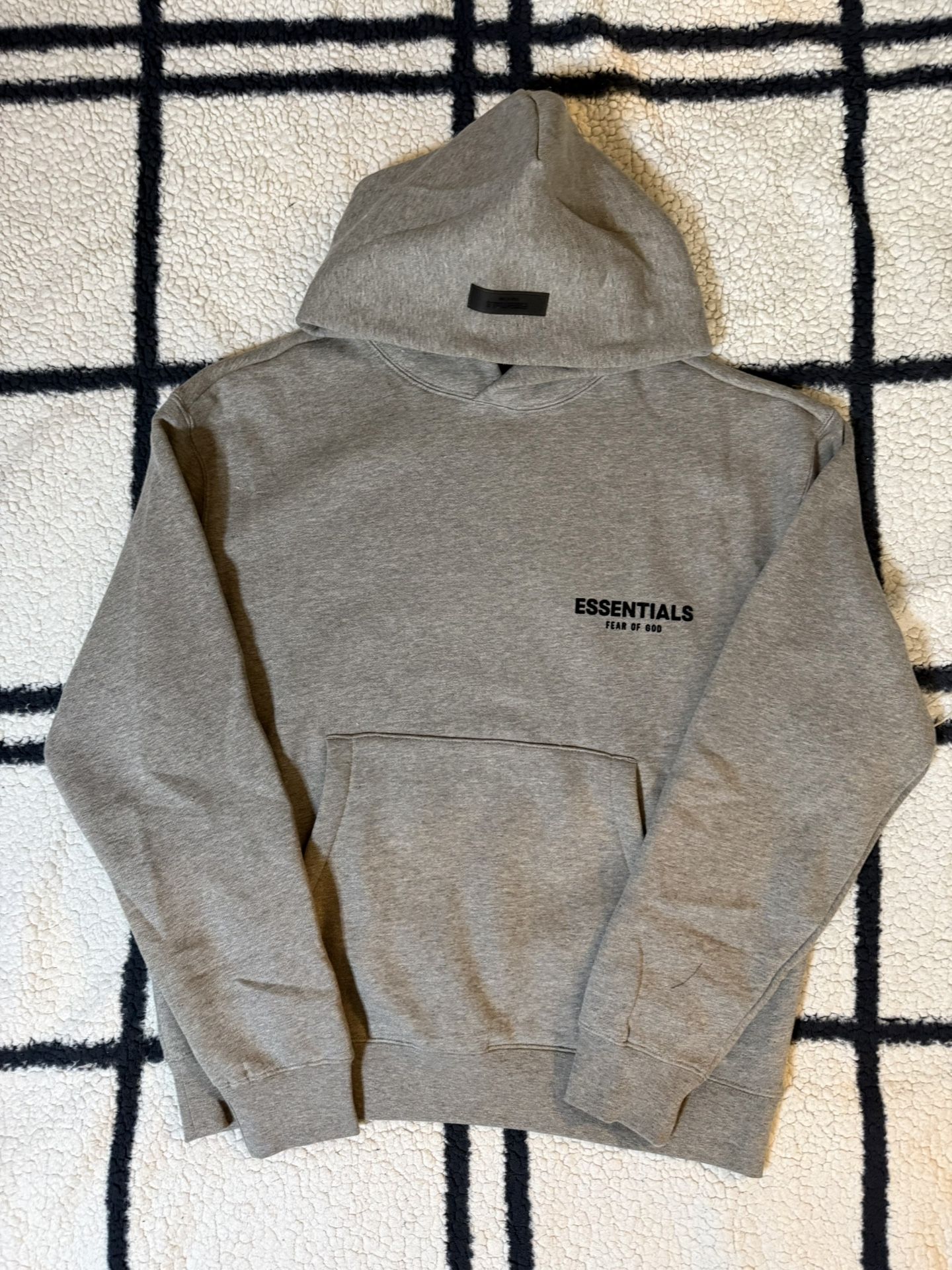 DARK GREY ESSENTIALS HOODIE 