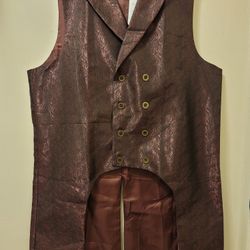 Double Breasted Men's Lapis Vest/Dress Coat. New