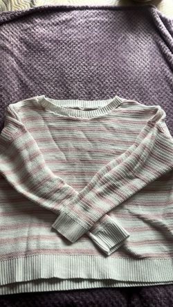 Pink and White Striped Sweater, AEROPOSTALE, XL