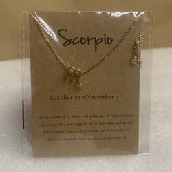 Scorpio Zodiac Sign Choker Style Horoscope Necklace 