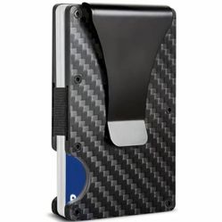 Slim Wallet For Men - Front Pocket RFID Blocking Minimalist Wallet For Men - Metal Wallet With Money Clip