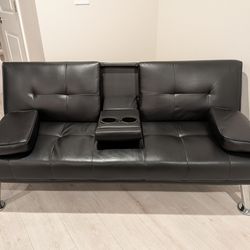 Leather futon