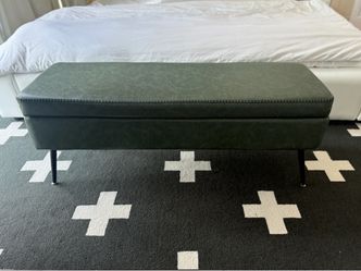 VASAGLE Green Storage Bench