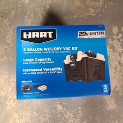 Hart 20 Volt Cordless 2 Gallon Wet/dry Vacuum  Kit