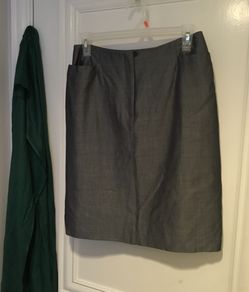 Etcetera Charcoal Gray lined Skirt (Size 10)