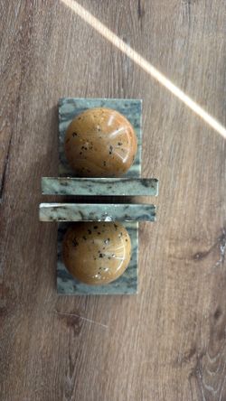 Soapstone orb bookends from Brazil