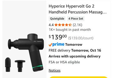Hyperice Hypervolt Go 2 Percussion Massager