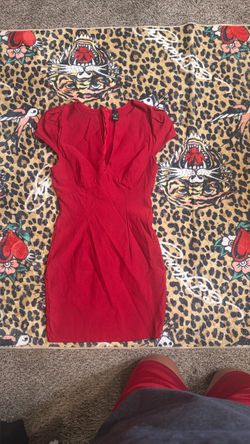 Shaped Windsor red dress