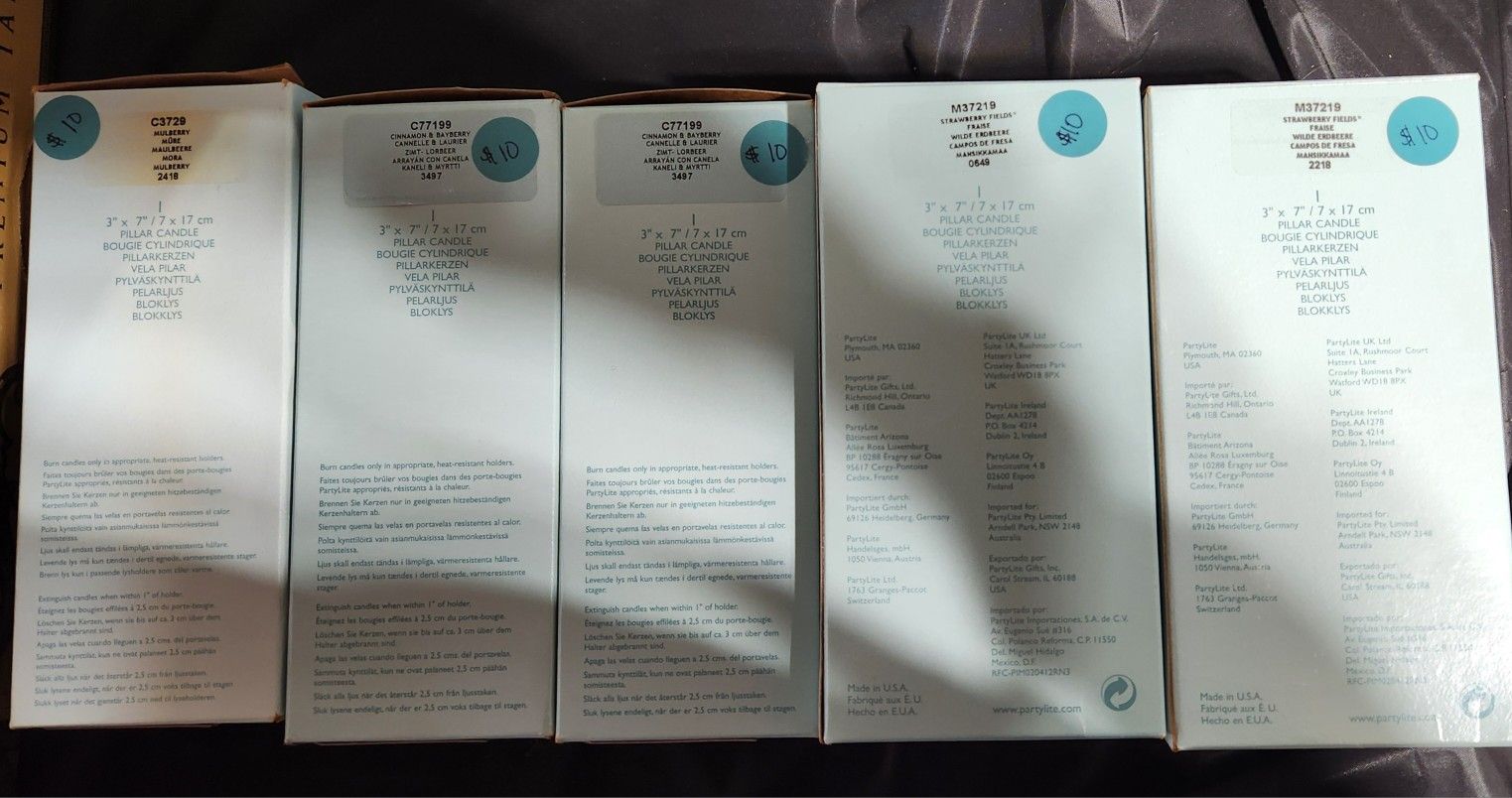 Partylite Pillar Candles