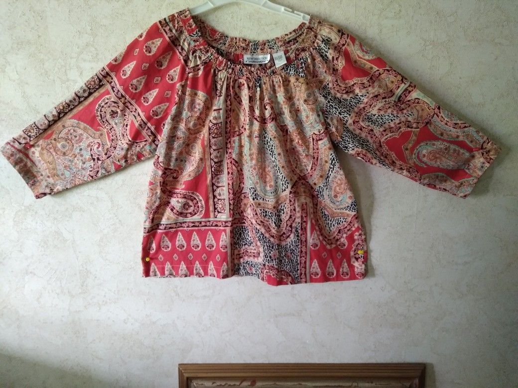 Large100% Cotton New Direction Blouse