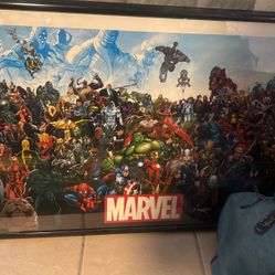40 Inch Marvel Poster In Frame