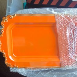 Orange serving Platters