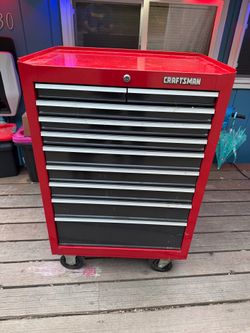 Sears Craftsman USA 10 drawer ball bearing tool box rollaway