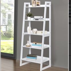 5 Tier Bookshelf In Crisp White Finish! Lowest Prices Ever!