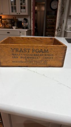 Antique  Yeast Foam  Crate