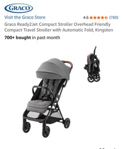 Graco Ready2Jet Compact Stroller Overhead Friendly Compact Travel Stroller with Automatic Fold, Kingston