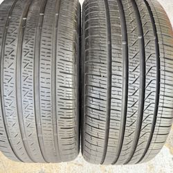 Two Tires 245/40/18 Pirelli Cinturato P7 Like New With 75-90% Left Good Deal BMW Mercedes 