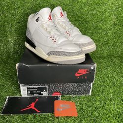 Jordan 3 “White Cement Reimagined” — Style Code DN3707-100 Size 9M