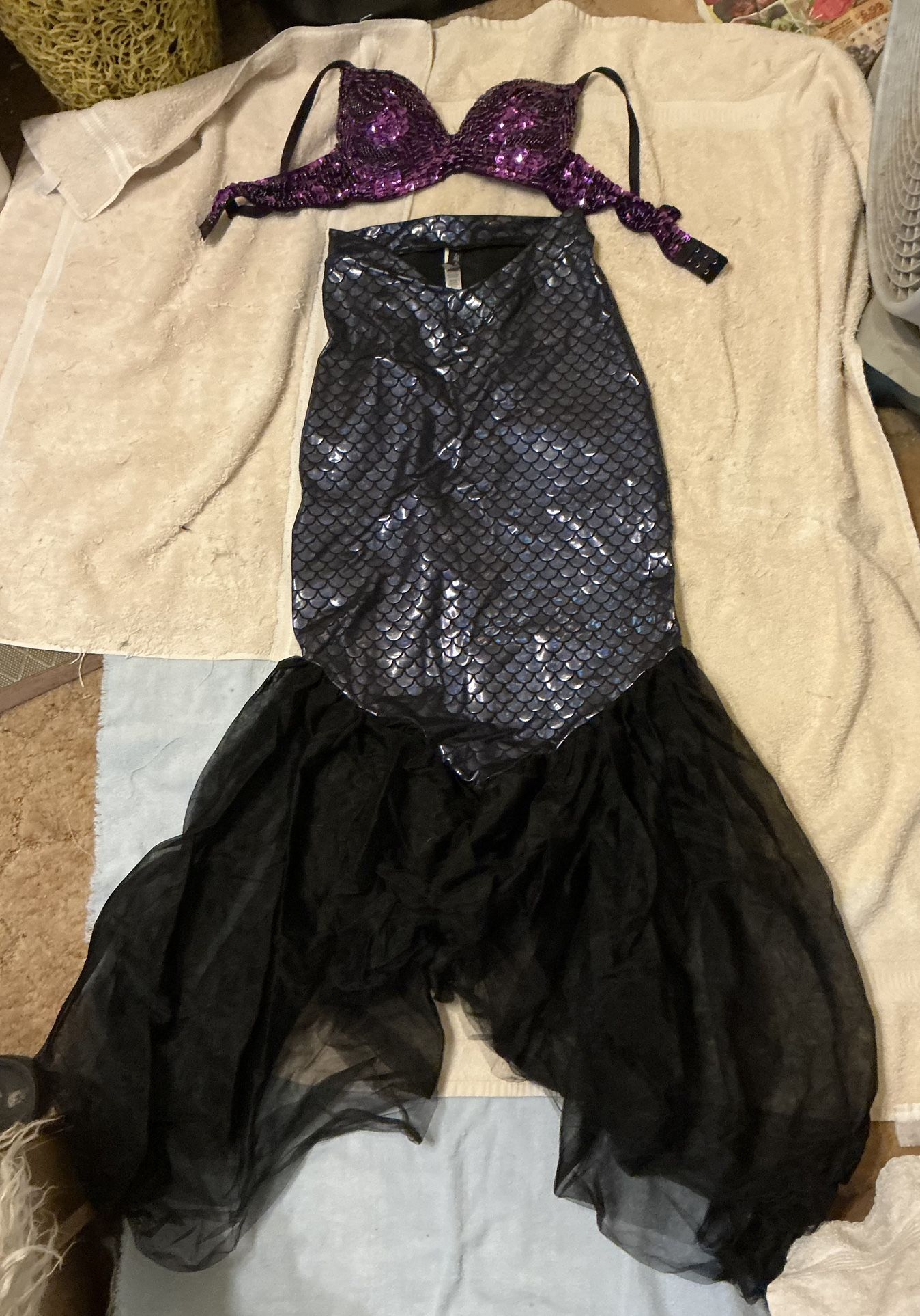 Mermaid Tail And Sequin Bra XS