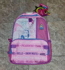 Disney princesses 👸 kids new backpacking with double cup holders