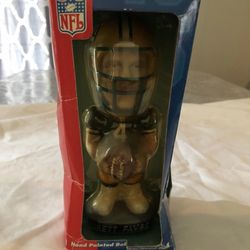 Brett Favre Hand Painted Bobblehead, Q Club, In Original Box