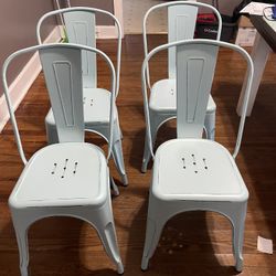 Light Blue Dining Room Chairs (4)