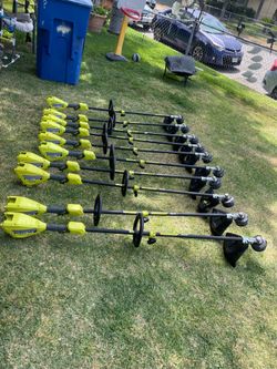 Ryobi (10)  40v weed eaters NO BATTERIES NO CHARGER