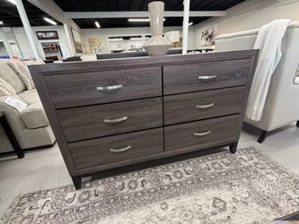 6-Drawer Gray Dresser – Floor Model – $250 + Tax