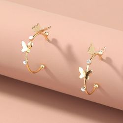 Butterflies Hoop Earrings