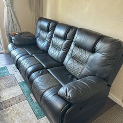 Lether Sofa and Loveseat