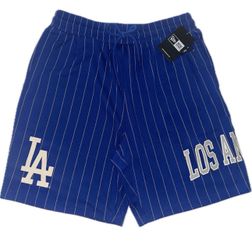Los Angeles Dodgers New Era Blue Pin Stripe Shorts Mens Large New