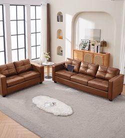 Wayfair 2-Piece Faux Leather Living Room Set