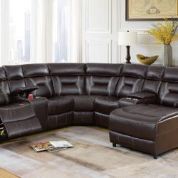 Brand New Manual Reclining Sectional