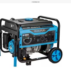 Generator NIB, 6,580/5,300 -Watt Dual-Fuel Gasoline and Propane with Recoil Start Portable Home 