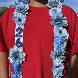 Graduation Lei Blue
