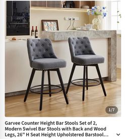Swivel Counter Height Bar Stools Set of 2