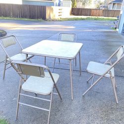 Folding Card Table And Chairs